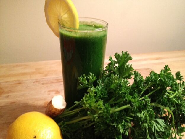 Parsley and aloe cocktail to increase potency
